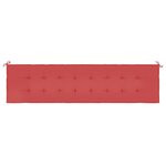 vidaXL Coussin de banc de jardin rouge 200x50x3 cm tissu oxford