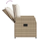 vidaXL Ensemble à manger de jardin et coussins 9 Pièces beige Poly rotin
