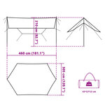 vidaXL Bâche de camping vert 460x305x210 cm imperméable