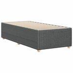 vidaXL Cadre de lit Gris foncé 100 x 200 cm Tissu
