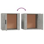 vidaXL Tables de chevet 2 Pièces Gris béton 50x39x47 cm