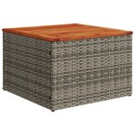 Ensemble de 8 pièces de Canapé de Jardin avec Coussins en Poly Rattan Gris Acacia