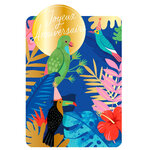 Carte de Vœux Thème Anniversaire Party Time - Plusieurs Styles - Joyeux Anniversaire - Multicolore - Draeger