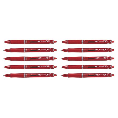 Stylo à bille acroball begreen pointe moyenne rouge x 10 pilot