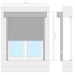 vidaXL Volet roulant aluminium 100x130 cm blanc