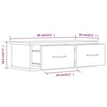 vidaXL Armoire murale Chêne marron 60x26x18 5 cm Bois d'ingénierie