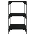vidaXL Bibliothèque Noir 40x33x70 5 cm Bois d'ingénierie et acier