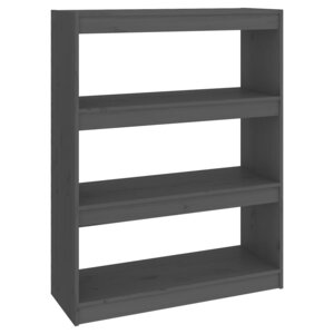 vidaXL Bibliothèque/Séparateur de pièce Gris 80x30x103 5 cm Pin massif
