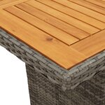vidaXL Ensemble de bistro de jardin 7 Pièces coussins gris poly rotin