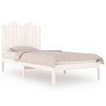 vidaXL Cadre de lit Blanc Bois de pin massif 100x200 cm