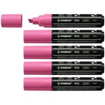 Marqueur pointe large FREE acrylic T800C rose x 5 STABILO