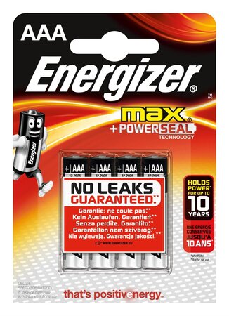 Blister de 4 Piles Max LR03 AAA ENERGIZER