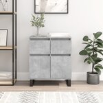 vidaXL Buffet Gris béton 60x35x70 cm Bois d'ingénierie