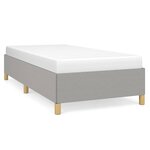vidaXL Cadre de lit Gris clair 90x190 cm Tissu