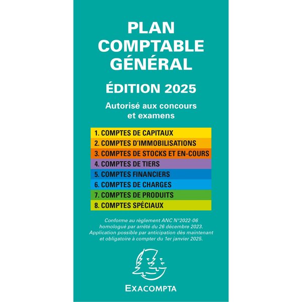 Plan Comptable Général Avec Couverture Plastique 17 5x9cm - X 5 - Exacompta