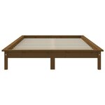 vidaXL Cadre de lit Marron miel 120x190cm Bois pin massif Petit Double