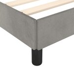 vidaXL Cadre de lit avec tête de lit Gris clair 140x200 cm