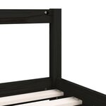 vidaXL Cadre de lit enfant tiroirs noir 80x200 cm bois de pin massif