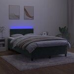 vidaXL Sommier à lattes de lit avec matelas LED Vert foncé 120x200 cm