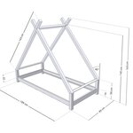 Lit tipi enfant TAHUKA 80 x 180 bleu marine