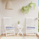 vidaXL Coussins de chaise de jardin lot de 2 40x40x4 cm tissu