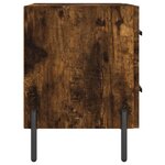 vidaXL Tables de chevet 2Pièces chêne fumé 40x35x47 5cm bois d’ingénierie