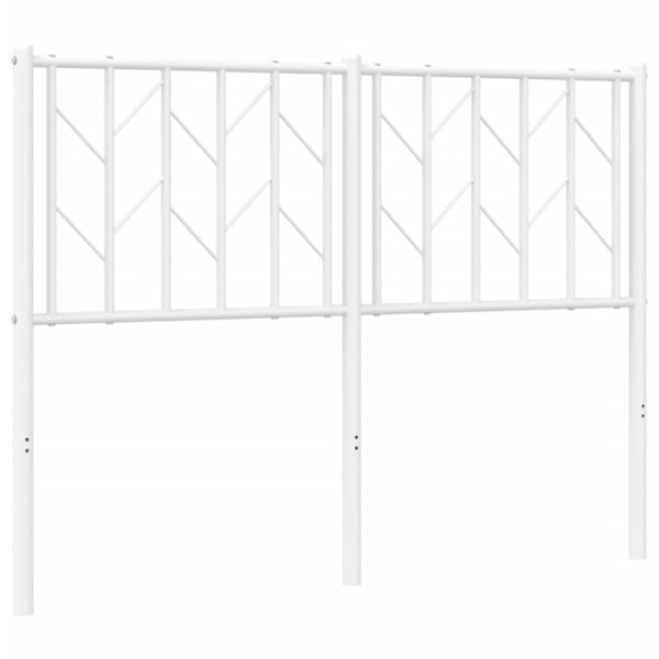 vidaXL Tête de lit métal blanc 120 cm