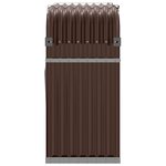 vidaXL Porte-bûches marron 120x45x100 cm acier galvanisé