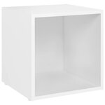 vidaXL Ensemble de meubles TV 3 Pièces Blanc Aggloméré
