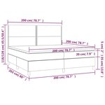vidaXL Sommier à lattes de lit et matelas et LED Gris foncé 200x200 cm