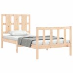 vidaXL Cadre de lit avec tête de lit petit simple bois massif