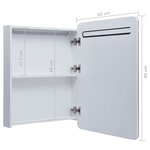 vidaXL Armoire de salle de bain à miroir LED 60x11x80 cm