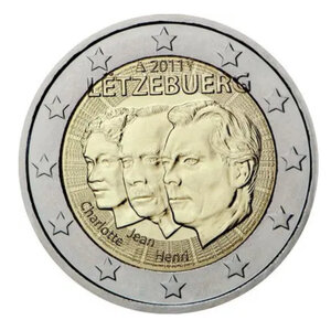 2 euros commémorative Luxembourg 2011 - Grand-duc Jean Lieutenant représentant.