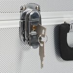 vidaXL Boîte à outils 38x22 5x34 cm Argenté Aluminium