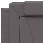 vidaXL Lit avec matelas gris 90x190 cm similicuir