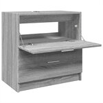 vidaXL Meuble d'évier sonoma gris 59x37x59 cm bois d'ingénierie