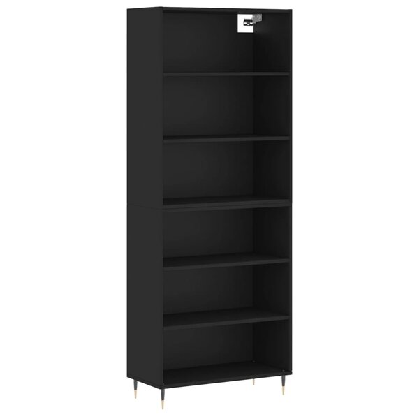 vidaXL Buffet noir 69 5x32 5x180 cm bois d'ingénierie