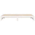 vidaXL Lit coulissant Blanc 2x(90x200) cm Bois de pin massif