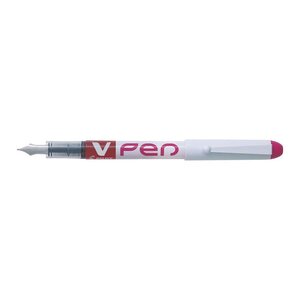 Stylo Plume Effaçable Jetable V-Pen Pointe Moyenne Rose x 12 PILOT