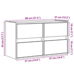 vidaXL Meuble TV mural avec lumières LED chêne sonoma 80x31x45 cm