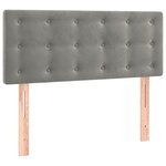 vidaXL Sommier à lattes de lit et matelas Gris clair 90x200 cm Velours