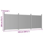 vidaXL Panneau de clôture marron 526x186 cm WPC