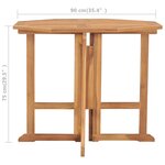 vidaXL Table à dîner pliable de jardin 90x90x75 cm Bois de teck solide