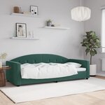 vidaXL Lit de repos vert foncé 90x200 cm velours