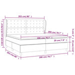vidaXL Sommier à lattes de lit avec matelas Gris foncé 200x200cm Tissu