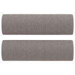 vidaXL Canapé 2 places avec oreillers décoratifs taupe 140 cm tissu
