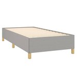 vidaXL Cadre de lit Gris clair 90x190 cm Tissu