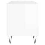 vidaXL Armoire à disques blanc brillant 121x38x48 cm bois d'ingénierie