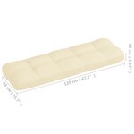 vidaXL Coussins de canapé palette 7 Pièces Crème