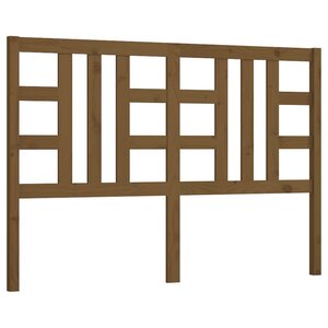 vidaXL Tête de lit Marron miel 146x4x100 cm Bois massif de pin